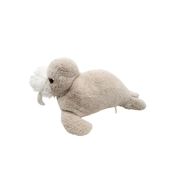 Plush Walrus Stuffed Animal Toy With Whiskers & Tusks - Picture 2 of 5